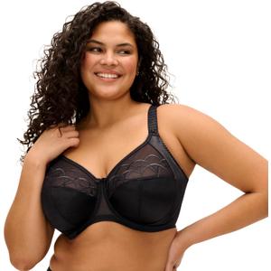 Elomi Women's Cate Underwire Banded Bra (44DD, Black)