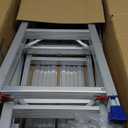LEADALLWAY Work Platform 39"x12",50 Gear Adjustable Height 25 to 35 inches Portable Folding Aluminum Step Ladder of Capacity 330 Lbs Heavy Duty (Adjustable 12"(W) x 39"(L))