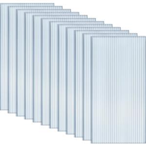 Hotop 12 Pcs Polycarbonate Greenhouse Panels Double Layer Polycarbonate Panels Waterproof UV Protected Sheet Corrugated Plastic Roof Greenhouse Replacement Cover (4' X 2' X 0.24")