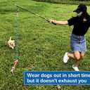 Interactive Flirt Pole Toy for Dogs Chase and Tug of War,Durable Teaser Wand with Pet Fleece Rope Tether Lure Toy to Outdoor Exercise & Training for Small Medium Large Dogs (Blue/Red, POLE-35 inches)