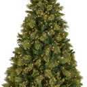 National Tree Company 7.5 ft Pre-Lit Carolina Pine Artificial Christmas Tree, 750 Clear Lights, 1,399 Tips, Includes Stand, Green