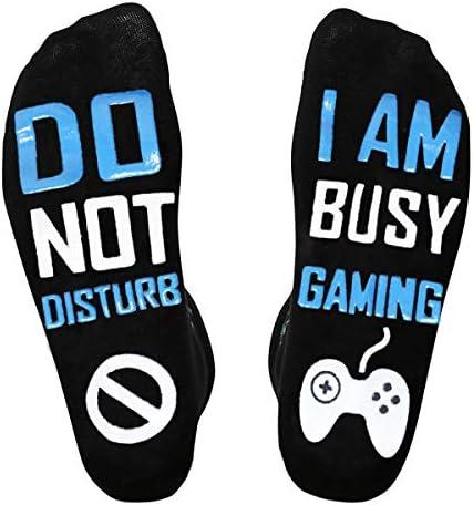Folouse Mens Valentines Day Gifts for Him Boyfriend Husband, Easter Basket Stuffers for Teens Boys, Funny Gaming Socks Pack Of 2