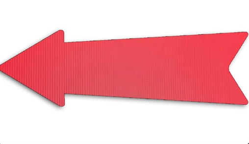 Red Arrow Signs with Stakes 16 x 5 Inches,This Way Directional Arrow Yard Signs,Wedding Yard Signs, Birthday Party Signs (10)
