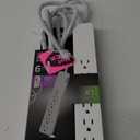 Philips 6 Outlet Power Strip Surge Protector, 4ft Power Cord, Flat Plug, Wall Mount, 720 Joules, ETL Listed, Circuit Breaker, Automatic Shutdown, White, SPP3064WE/37