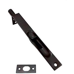 QCAA Solid Brass Flush Bolt, Square Shape, 6", Solid Brass, US10B ORB (Oil-Rubbed Bronze), 1 Pack, Made in Taiwan