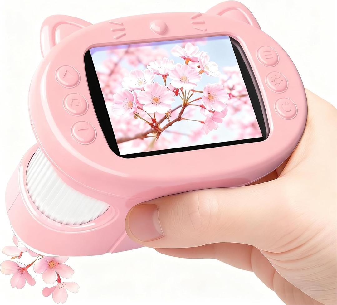 Handheld Digital Mini Microscope for Kids: 1000X 4K Portable Pocket 2.4" Screen Microscopes Toys STEM Electronic Learning Educational Science Kit 8-12 Birthday Gift 4 5 6 7 Year Old Boy Girl (Pink)