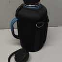 Trebo Half Gallon Water Bottle 64oz with Handle,Double Wall Vacuum Insulated Large Water Jug,Stainless Steel Water Bottle Flask,Gym Water Bottles For Men with Straw Spout Lids Strap,Indigo Black