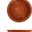 Hand Carved Wooden Decorative Bowl for Home Entryway Decor, Wood Centerpiece Bowl for Coffee Table Decor, Wood Dough Bowl for Farmhouse Decor (Mahogany)