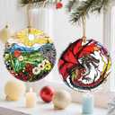 3 x Mountain Wildflowers-Themed Christmas Tree Decorations, Christmas Ornaments, Keepsake Ornaments, Holiday Decor, Xmas Gifts, Gifts for Nature Lovers  Including Plant & Flower Lovers