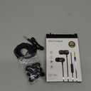 MORMOQUE EP-06 Wired Earbuds in-Ear Earphones,Build-in Microphone Noise Isolating Headphones,3.5mm Jack 4.9ft Long Cord Ear Buds,HD Bass Audio,with 6 Ear Tips,for Smartphones/Laptop/Computer Etc-Black