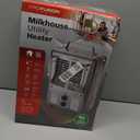 Portable Milkhouse Style Utility Space Heater with Adjustable Thermostat, Overheat Protection, and Safety Tip-Over Switch, Ideal for Garage or Greenhouse