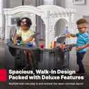 Step2 Grand Walk-in Kitchen & Grill Kids Playset, Indoor/Outdoor Kitchenette, Interactive Play with Lights and Sounds, Durable Plastic, 103 Piece Toy Accessories, Toddlers 2+ Years Old, Gray/White