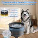 5.5L No Spill Water Bowl for Dogs, 1.45Gallon No Splash Large Dog Water Bowl with Floating Disk, Spill Proof Slow Drinking Dog Bowl for Messy Drinkers and Senior Dogs Indoor/Outdoor Use Gray