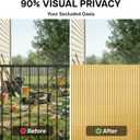 Paramondo PVC Privacy Fence Screen 14mm 3-Rib Reinforced Textured Fence Panel - No-Drill Balcony & Garden Cladding with Wind & UV Protection for Patio, Deck, Outdoor Privacy, 410 FT, Natural