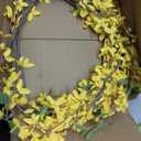 Sggvecsy Fake Forsythia Stems Artificial Orchids Flowers 4 Pcs Fake Forsythia Branches Fake Faux Long Stem Flowers Yellow Silk Forsythia Branches for Home Wedding Indoor Outdoor Decoration