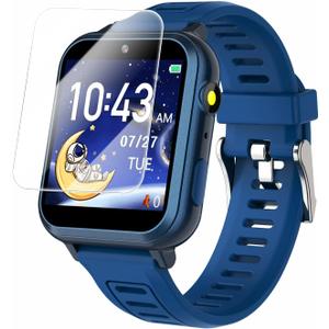 Cosjoype Kids Game Smart Watch for Kids with 39 Puzzle Games HD Touch Screen Camera Music Player Pedometer Alarm Clock Calculator Flashlight 12/24hr Kid Watch Gift for 4-12 Year Old Boys Toys for Kid