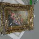 Qunclay 6 Pcs Vintage Resin Picture Frame 4 x 6,5 x 7 Inches Ornate Picture Frames Oval Rectangle Baroque Antique for Wall Hanging Home Wedding (Novel)