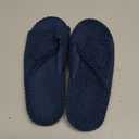 Litfun Orthopedic Slippers for Women Arch Support Indoor House Slippers Adjustable Open Toe Corduroy Bedroom Shoes with Memory Foam for Plantar Fasciitis (8-8.5, Blue)