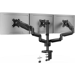 Triple Monitor Desk Mount for Computer Screens up to 32", Holds up to 19.8 lbs Each, 3 Monitor Arm, Heavy Duty Stand Vesa Mount 75x75, 100x100