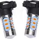 (2Amber Yellow Error Free High Power PY24W 5200s LED Bulbs Compatible With BMW Front Turn Signal Lights Canbus