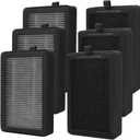 ATXKXE lv-h128 replacement filters compatible with levoit Air Purifier lv-h128, 3-Stage Filtration System Activated Carbon Filter, Fit for PUURVSAS HM669A/ROVACS RV60, black, 6 pack