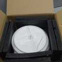 Kanwone 3 Tiered Serving Stand with White Porcelain Plates, Tiered Tray Stand, Dessert Table Display Set, 8" x 8" Tier Serving Trays with Black Metal Stand for Entertaining, 3 Tier Dessert Stand