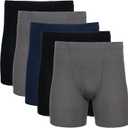 Gildan Men's Underwear Covered Waistband Boxer Briefs, Multipack Size Large