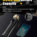 HOTLIGH Rechaegeable Work Light, 5000mAh Magnetic Flashlight with 360 Rotate Foldable Design, 1200 Lumens Led Work Light, Mechanic Light for Car Repairing/Emergency