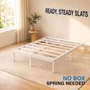 Bamboo Wood Bed Frame, Platform Bed with Non-Slip Slats Support Full