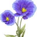 Large Giant Artificial Flowers Decoration - Huge Flower Wedding Indoor Outdoor Decor, 3 Pcs Realistic Faux Flowers for Home, Office, Living Room, Hallway Birthday Party Garden Decortive-Purple