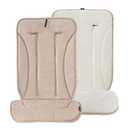 Momcozy Reversible Stroller Cushion | Universal Breathable Stroller Liner | Winter Warm Car Seat Liners | Crib Carriage Cushion Pad | Plush for Winter Use Soft Fabric for All-Season Comfort (Khaki)