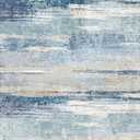 Runner Rug for Hallway 2'6x12 - Indoor Modern Abstract Long Washable Rugs with Non Slip Backing Ultra Soft Low Pile Carpet for Kitchen Entryway Home Decor Floor Mat for Bathroom Laundry 2'6x12 Blue