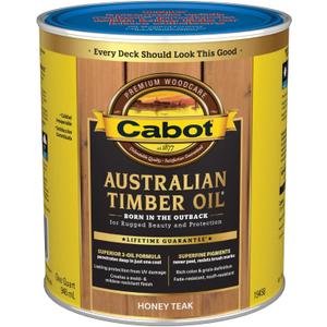 Cabot Australian Timber Oil Wood Stain and Protector, Honey Teak, 1 Quart