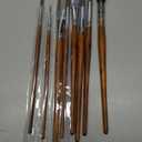 Watercolor Brushes Professional, Fuumuui 9pcs Sable Paint Brushes & Natural Squirrel Mop Brush Set with Extended Needle, Round Point, Flat, Dagger, Quill Wash for Watercolor Gouache Inks (Bronze)