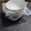 Foraineam 12 Pack 10 Ounces Porcelain Small Bowl Set White Round Bowls (10 fl oz)Plate