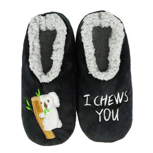 BenSorts Fuzzy Slipper Socks for Women Funny House Slippers with Grips 9-11