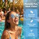 Angoily 3PCS Rimless Seashell Sunglasses, UV Protection Fun Glasses for Themed Events Lightweight Comfortable Eyewear Hawaiian Summer Photo Props Beach Party Eyewear for Women Mermaid Accessories