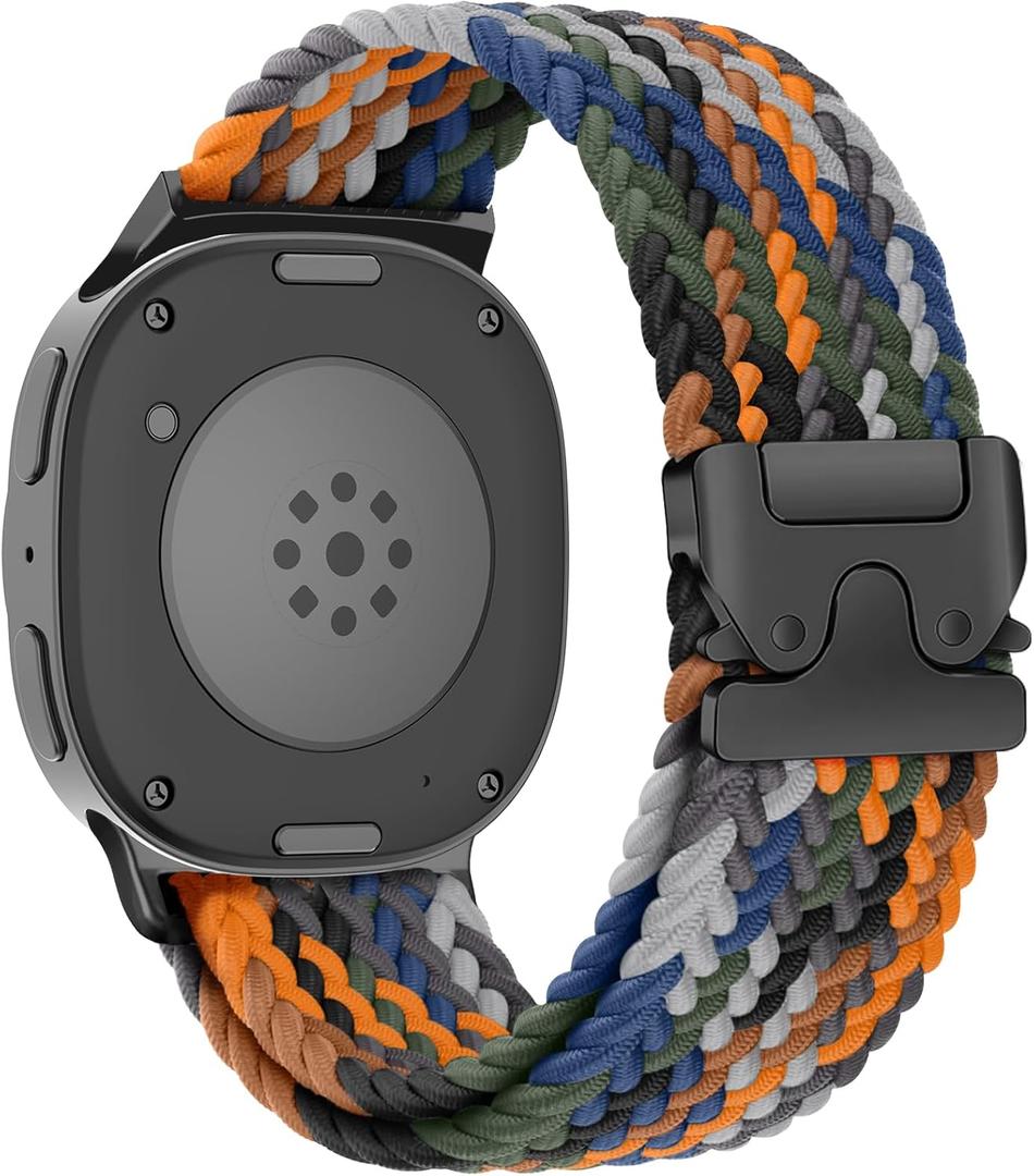 Braided Bands for Samsung Galaxy Watch 8 Band 40mm 44mm/8 Classic 46 mm Women/Men,Elastic Nylon Fabric One Click No Gap Parachute Sport Strap for Samsung Galaxy Watch 8 Classic Band 46mm/8 44 mm 40 mm