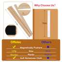 Upgraded Wooden Mahjong Racks, Set of 4 Trays for Mahjong Games, Premium Holders for Mahjong, Mexican Train, Dominoes and More Game Stands (Includes Magnetically Attached Mahjong Pushers)