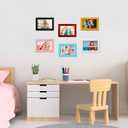 Namalu 4 x 6 Picture Frames Set of 6, Colorful Rustic Retro Photo Frame Bulk with Hd Acrylic Wood Photo Frames, Wall Mount and Tabletop Display Family Friends Wedding Gift