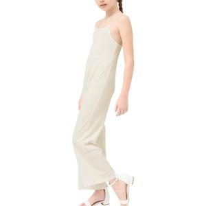 B&GCozy Girls Casual Loose Sleeveless Stretchy Wide Leg Pants, Jumpsuit Rompers for Girls (6-7 Years, Apricot)