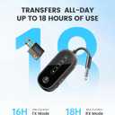 Dual Link Airplane Bluetooth 5.4 Transmitter & Receiver 2-in-1 Bluetooth Adapter Airplane Travel Essentials Wireless Receiver 3.5MM AUX Jack Adapter on Flight/TV/Car Stereo/Gym