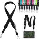 Adjustable Shoulder Strap:Comfortable for iPad Strap Nylon Neck Lanyard for iPad/Samsung Tablet Case,Camera Binocular Crossbody Laptop Luggage Bag (Black)
