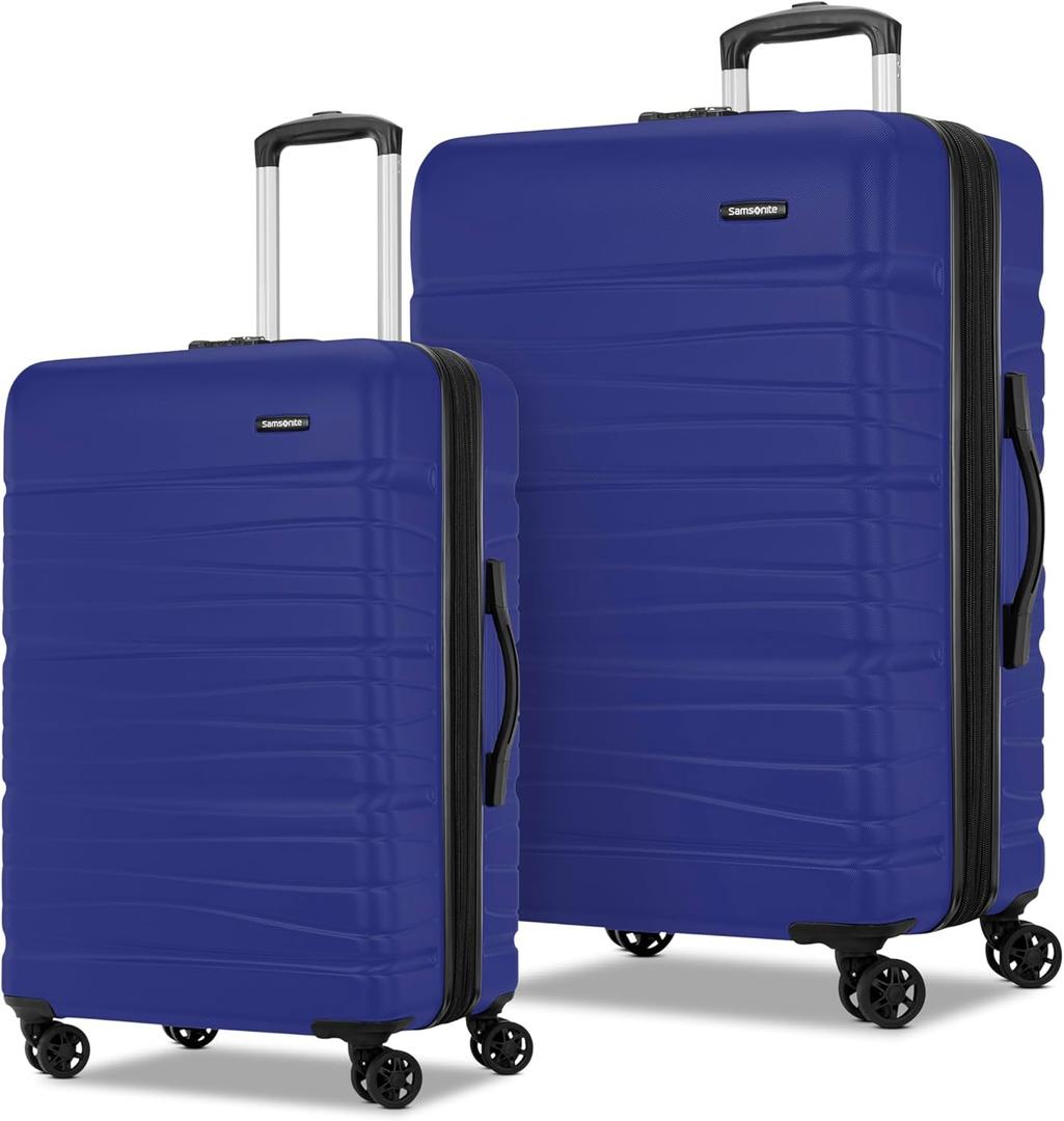 Samsonite Evolve SE Hardside Expandable Luggage with Spinners | Saphir Blue | 2PC SET (Carry-on/Large), 2 - Piece Set
