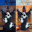 HZGDEJTG 8ft Harvester with Runaway Ghost on Chest Halloween Inflatable Outdoor Decoration, Yard Decorations with LED Lights for Outdoor Lawn, Garden, Home Holiday Party