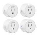 Smart Plug AWOW Mini Smart Socket WiFi Outlet 10A Compatible with Alexa, Google Home and IFTTT, No Hub Required, Remote Control Your Home Appliances from Anywhere, Only Supports 2.4GHz Network(4-Pack)