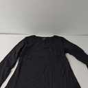 MANGOPOP Womens Tops Long Sleeve Crew Neck t Shirts Double Lined Slim Fitted Lined Tight Basic Tee Shirt Black, XL