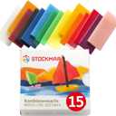 Stockmar Natural Modelling Beeswax: 15 Assorted Colors of Beeswax Sheets Safe for Kids, Toddlers, Adult Artists - Non Toxic, Non Drying Modeling Wax for Homeschoolers, Waldorf Organic Art Supplies