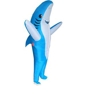 Poptrend Adults Inflatable Halloween Costumes Blow Up Shark Costume for Halloween, Birthday Gift Cos Play Party