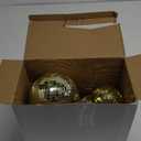 15 Pcs Disco Balls Reflective Disco Ball Decorations Hanging Disco Ball Ornament Different Sizes Mirror Ball for Home Decor, Party, Club (Gold)